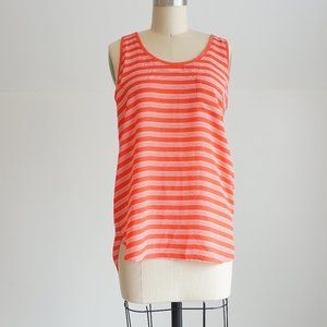 LOFT Chiffon Striped Sleeveless Tank Sz XS